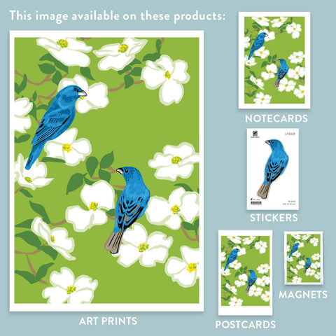 RBI-138 Indigo Buntings & Dogwood