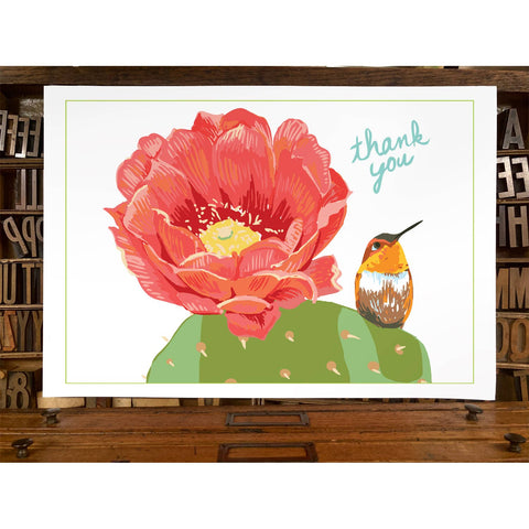 RTY-54 Hummingbird & Cactus - Thank You