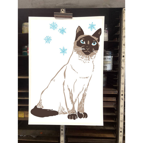 RHO-9023 Siamese with Snowflakes