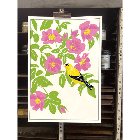 RBI-200  Goldfinch Wild Roses