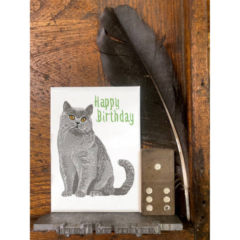 RHB-9023-Happy Birthday British Shorthair Cat