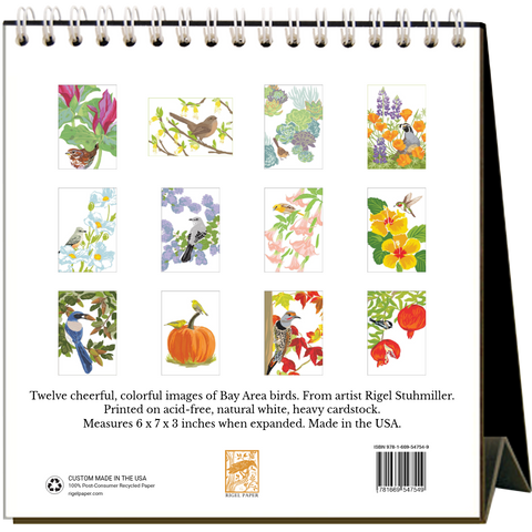 Bay Area Birds 2027 Easel Desk Calendar - 6 qty