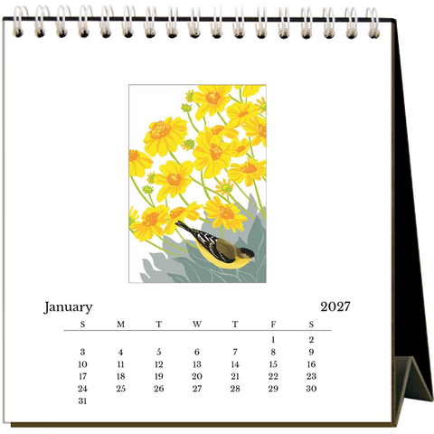Birds 2027 Easel Desk Calendar - 6 qty