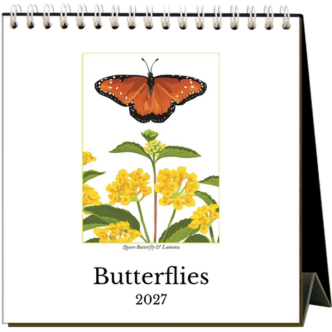 Butterflies 2027 Easel Desk Calendar - 6 qty