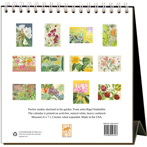 Garden Sketchbook  2027 Easel Desk Calendar - 6 qty
