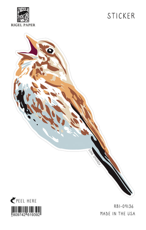 RBI-9136 Sticker: Song Sparrow