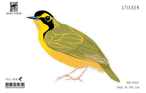 RBI-9157 Sticker: Kentucky Warbler