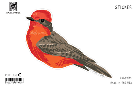 RBI-9165 Sticker: Vermilion Flycatcher