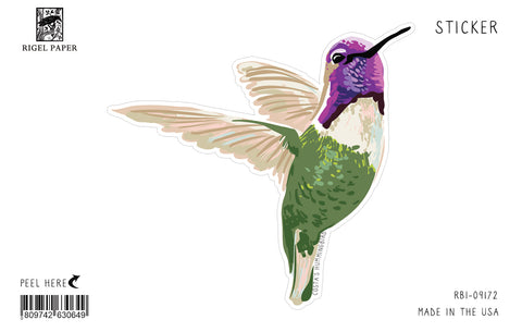 RBI-9172 Sticker: Costa's Hummingbird