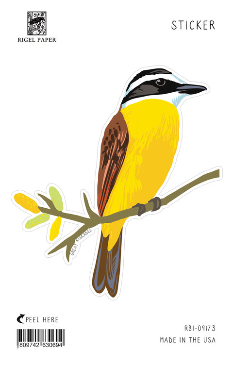 RBI-9173 Sticker: Great Kiskadee
