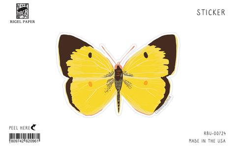 RBU-724 Sticker: Clouded Sulphur Butterfly