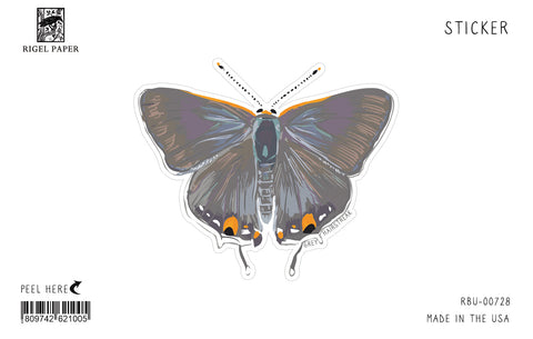 RBU-728 Sticker: Grey Hairstreak Butterfly