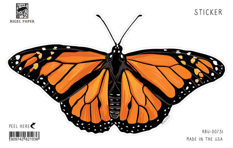 RBU-731 Sticker: Monarch Butterfly