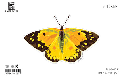 RBU-733 Sticker: Orange Sulphur Butterfly