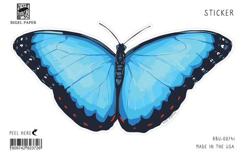RBU-741 Blue Morpho Butterfly