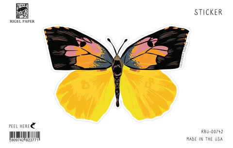 RBU-742 Sticker: California Dogface Butterfly