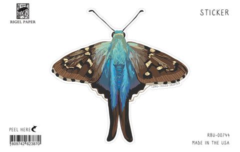 RBU-744 Sticker: Long-Tailed Skipper Butterfly