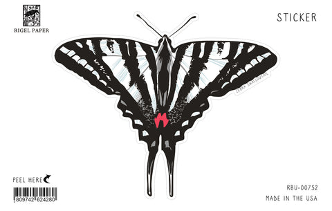 RBU-752 Zebra Swallowtail Butterfly