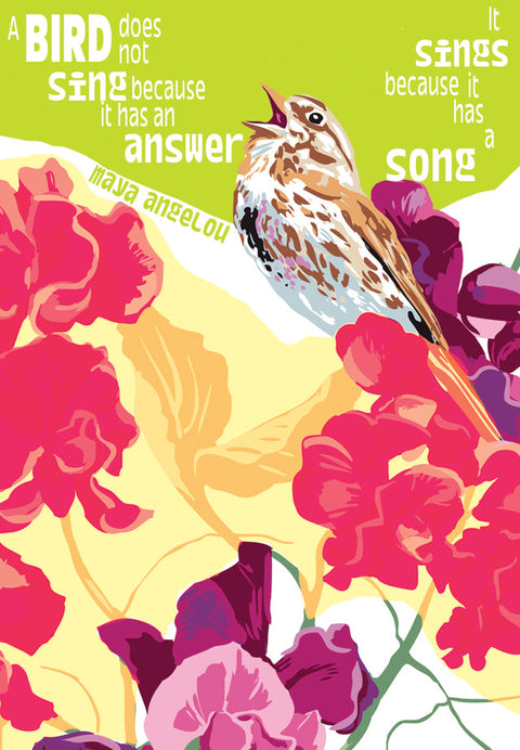 RIN-11 Why Birds Sing Inspirational Quote