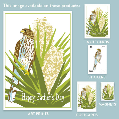 RFD-147 Cooper‰۪s Hawk & Yucca - Happy Father's Day