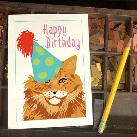 RHB-154 Ginger Maine Coon - Happy Birthday