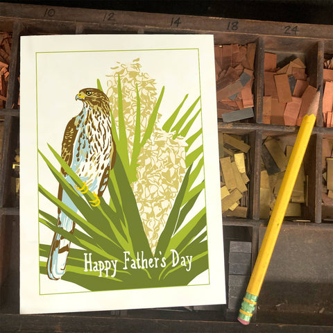 RFD-147 Cooper‰۪s Hawk & Yucca - Happy Father's Day