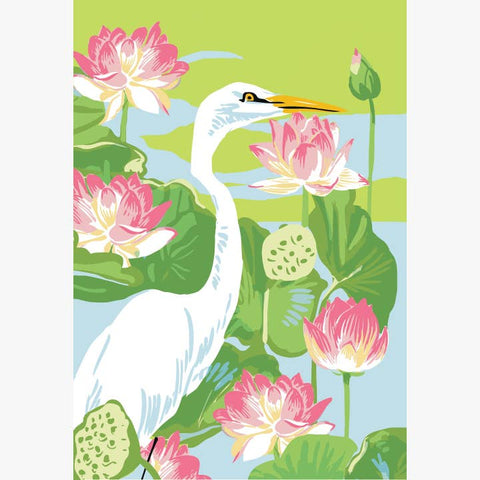 RBI-188  Egret and Lotus