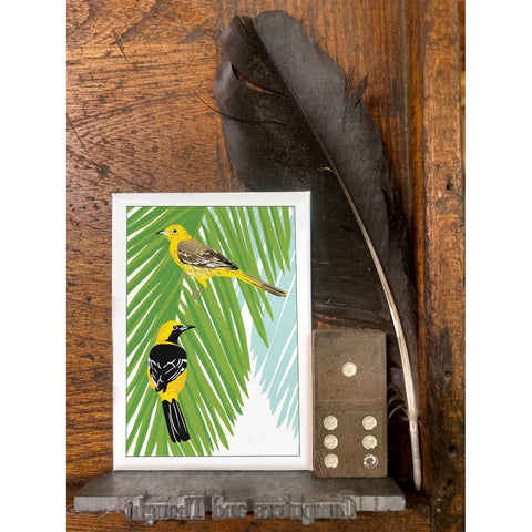 RBI-149 Hooded Orioles & Palm Tree