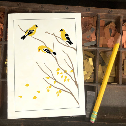 RBI-19 Goldfinches & Branches