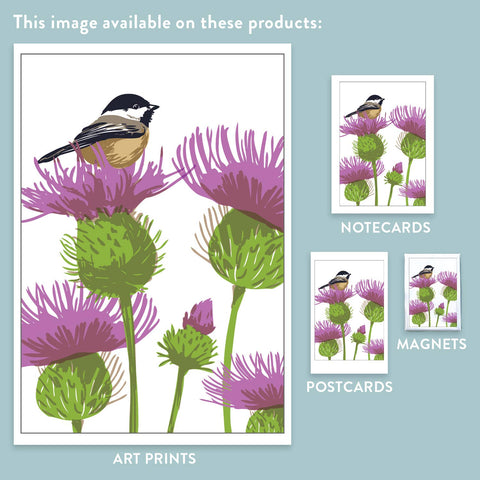 RBI-131 Chickadee & Thistles