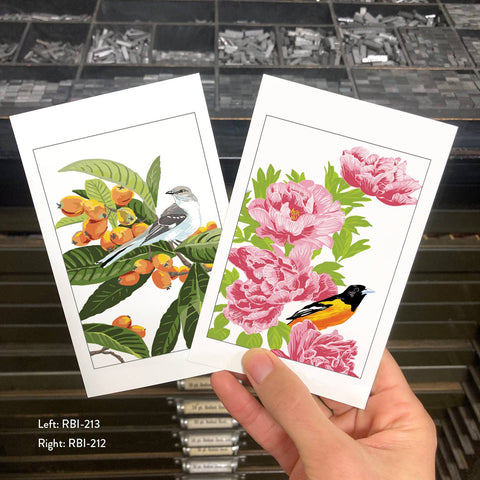 RBI-212  Peonies & Baltimore Oriole