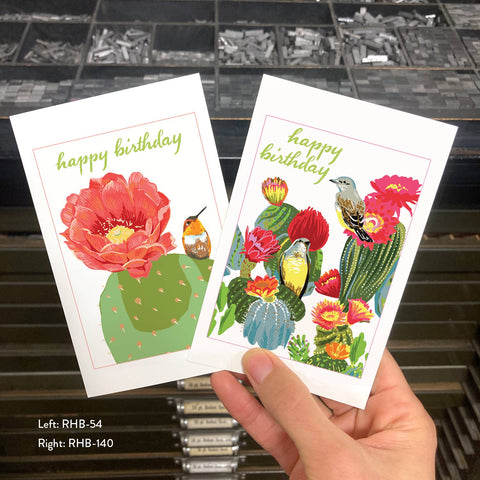 RHB-140 Kingbirds & Cacti - Happy Birthday