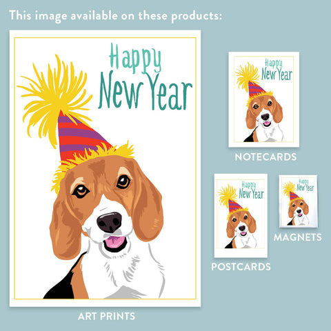 RHO-9144 New Year‰۪s Beagle - Happy New Years