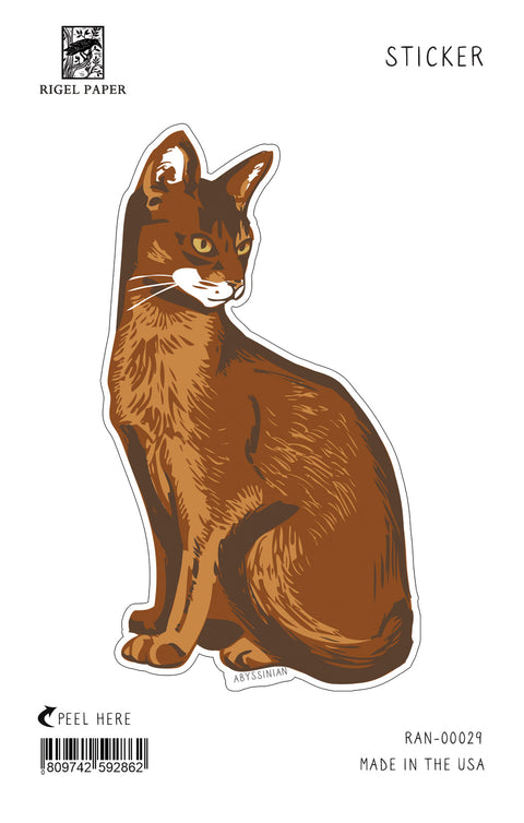 RAN-29 Sticker: Abyssinian Cat