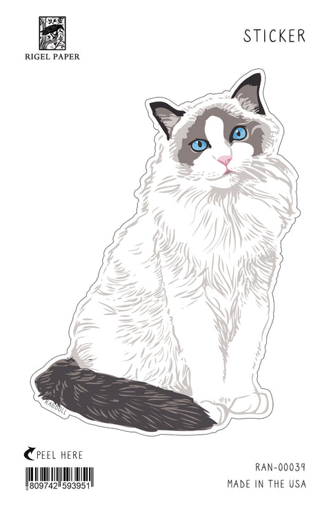 RAN-39 Sticker: Ragdoll Cat