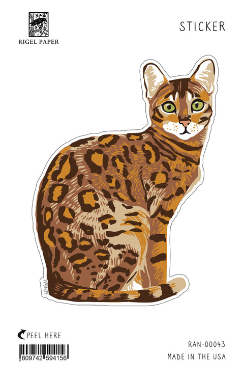 RAN-43 Sticker: Bengal Cat