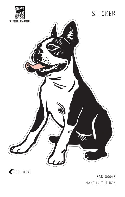 RAN-48 Sticker: Boston Terrier 2