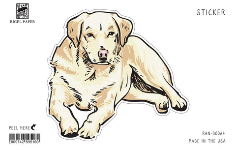 RAN-64 Sticker: Labrador Retriever, Golden