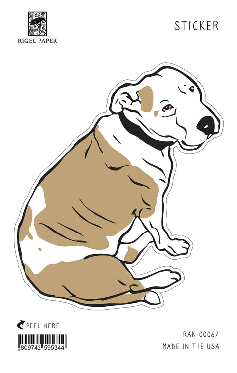 RAN-67 Sticker: Pitbull, sitting