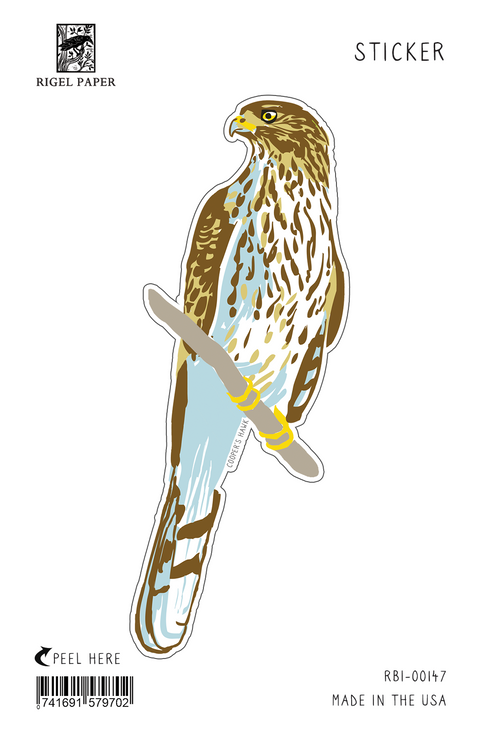 RBI-147-SK Cooper's Hawk Sticker, Pack of 12