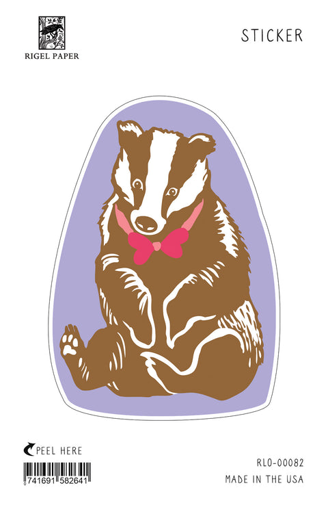 RLO-82 Sticker: Badger with Hearts
