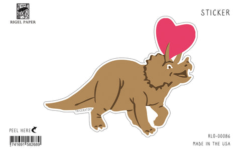RLO-86 Sticker: Triceratops with Heart