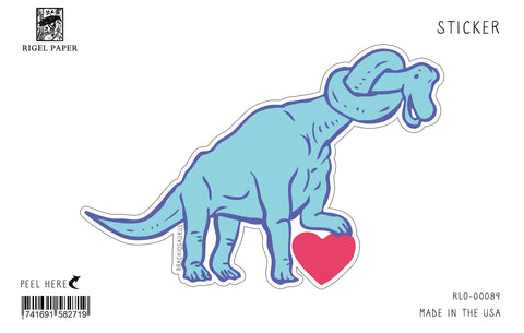 RLO-89 Sticker: Brachiosaurus with Heart