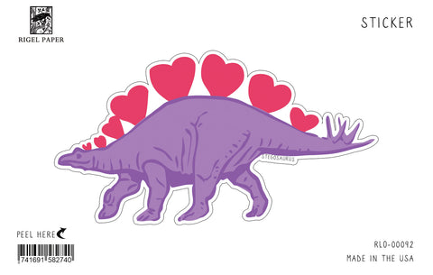 RLO-92 Sticker: Stegosaur with Hearts