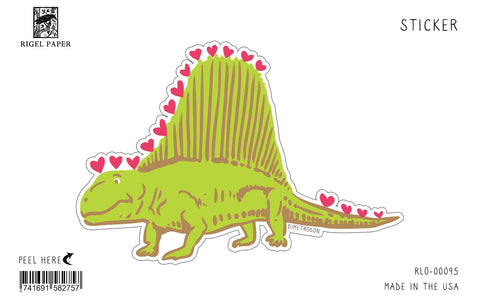 RLO-95 Sticker: Dimetrodon with Hearts