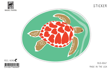 RLO-117 Sticker: Turtle with Hearts