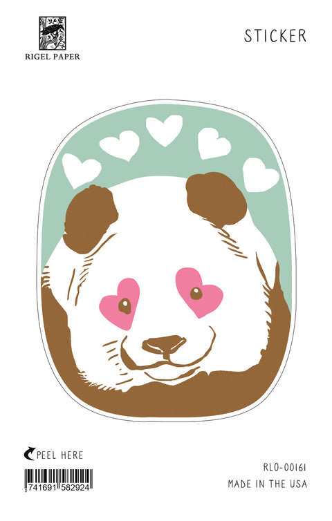 RLO-161 Sticker: Panda with Hearts